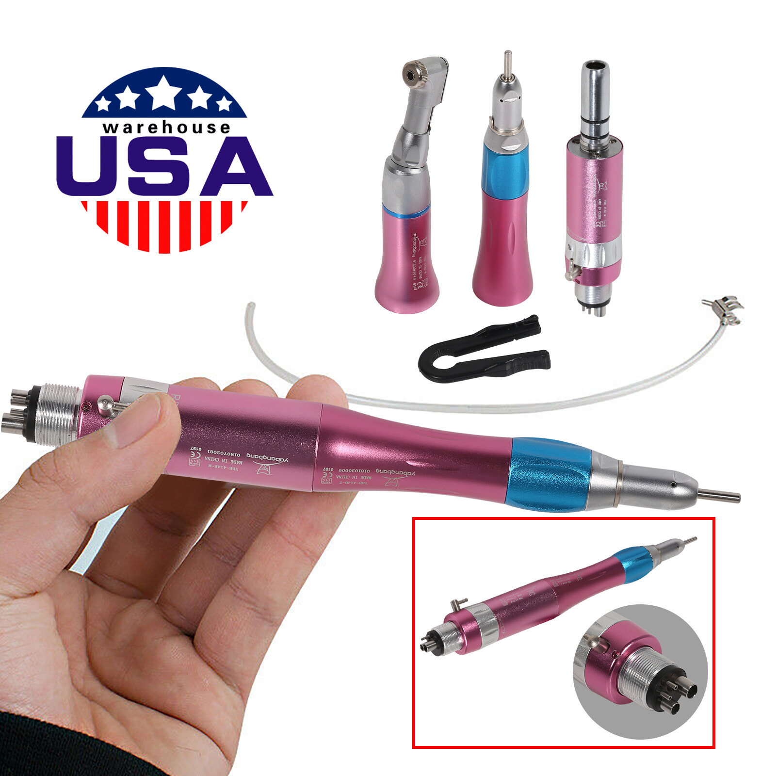 Dental Air Turbine Kit PANA-MAX High Speed Handpiece / EX-203C Low Speed Set 4H