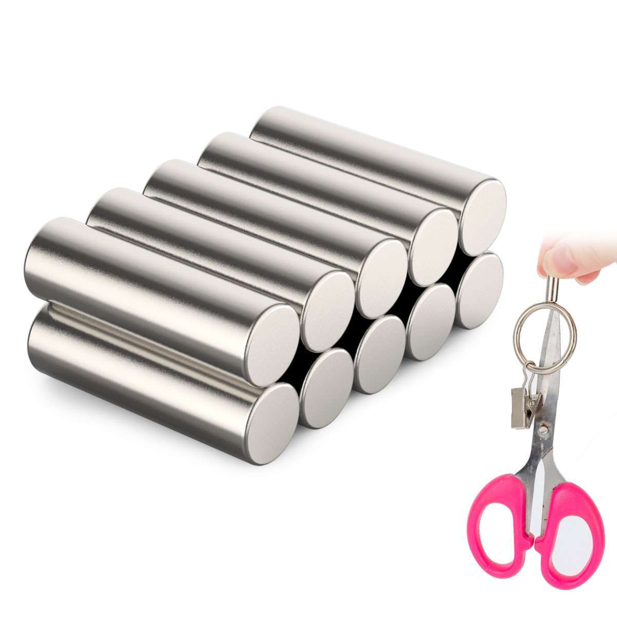 10-50Pcs N45 Cylinder Disc Magnet Rare Earth Craft Rod Neodymium Fridge 6 Sizes