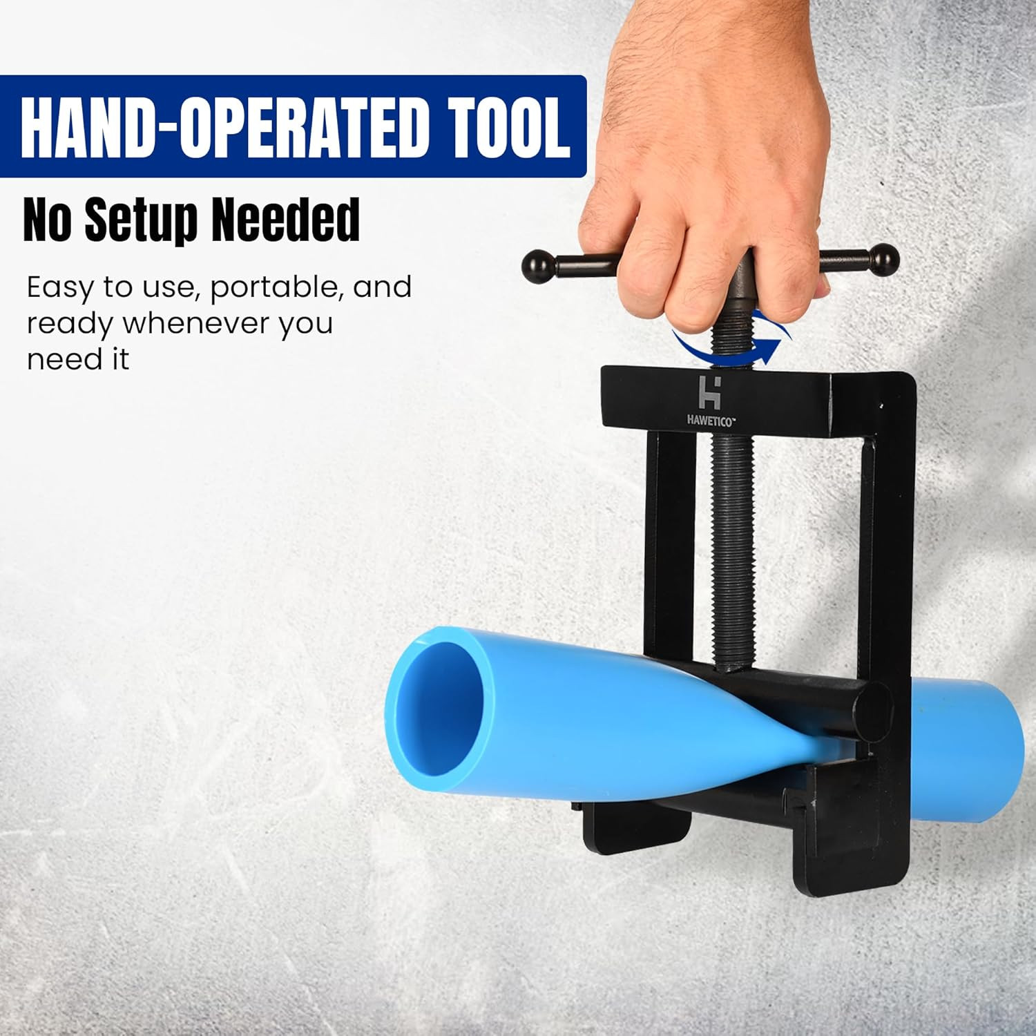 Heavy-Duty Pipe Squeeze-Off Tool for Plastic Tubing 0.63–2.5 in (16-63 Mm) Shut-