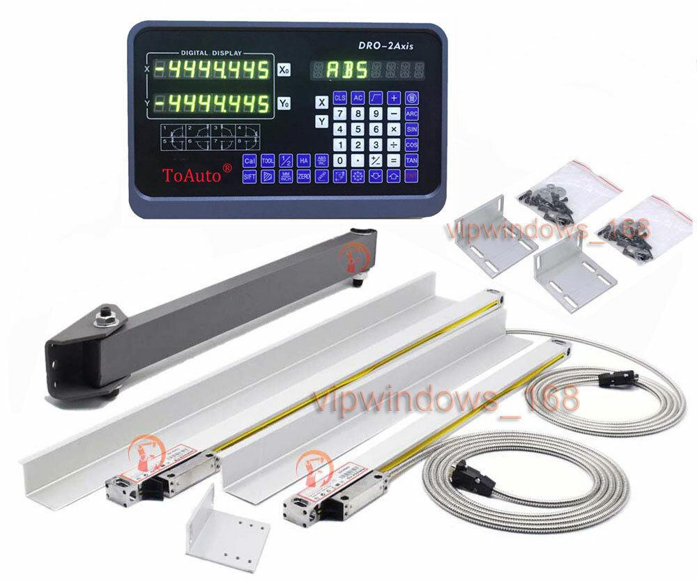 TOAUTO 10» 40» Linear Scale 2 Axis DRO Display 5um Digital Readout US Stock