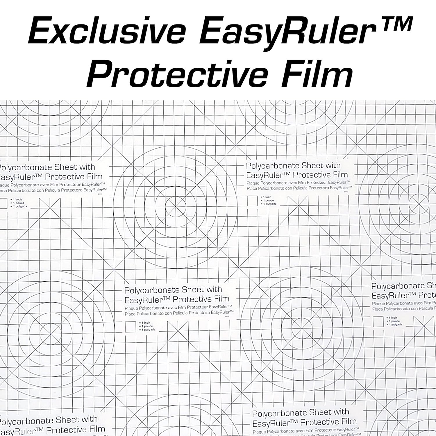 UV Shielded 12″ x 18″ Polycarbonate Sheet with EasyRuler Film for Versatile Use