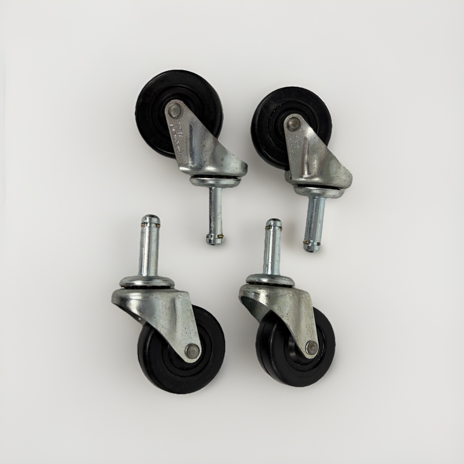 QTY 4 Shepherd 2 inch wheel rubber swivel grip ring stem 5/16 BRAND NEW USA