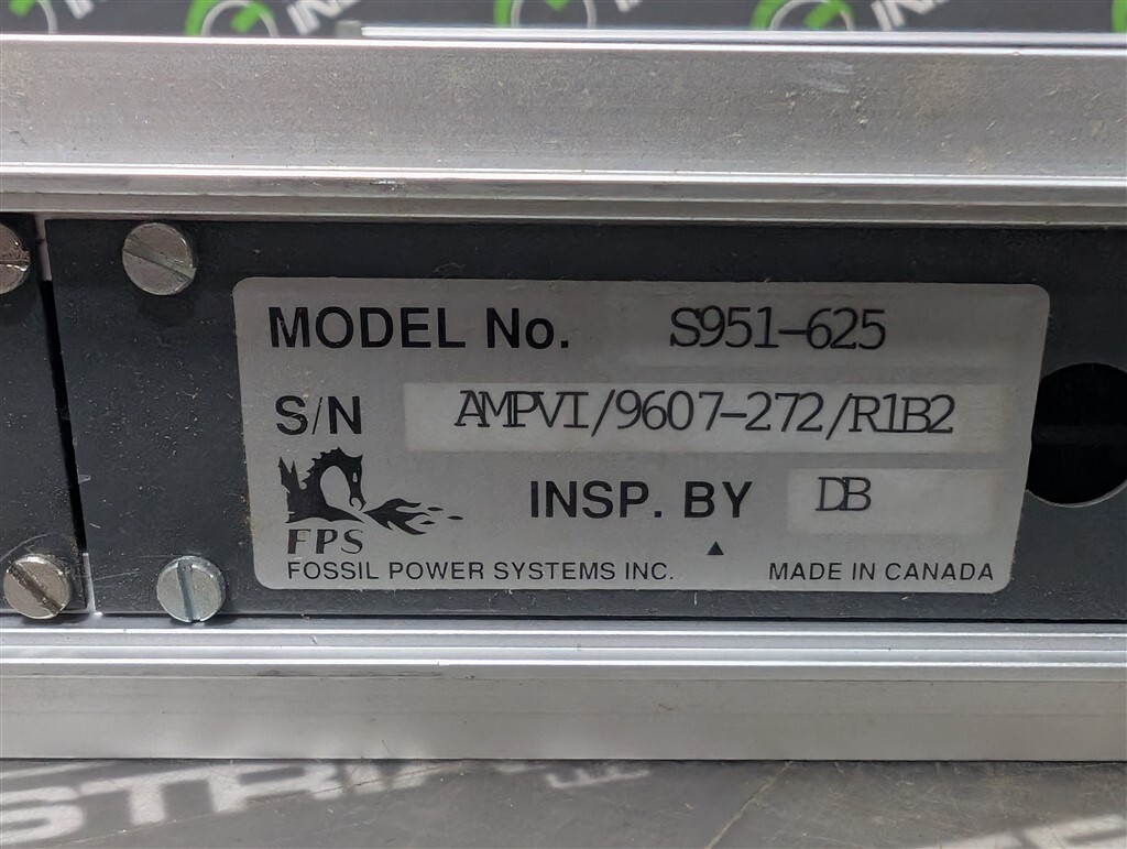 USED Fossil Power Systems Inc. S951-625 Flame Controller Module