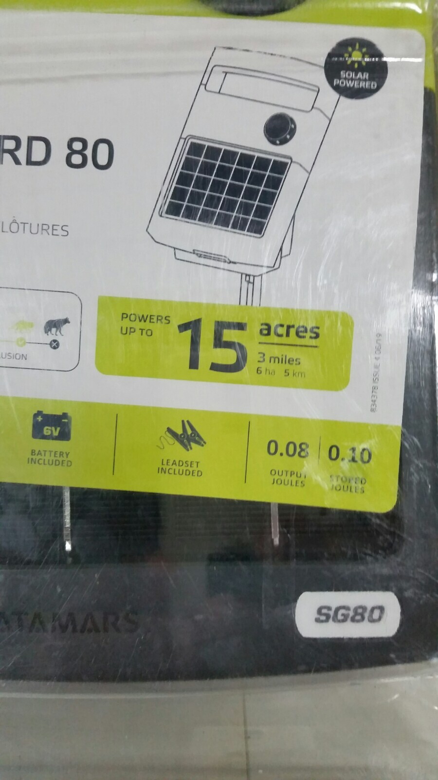 PATRIOT SOLARGUARD 80 ENERGIZER