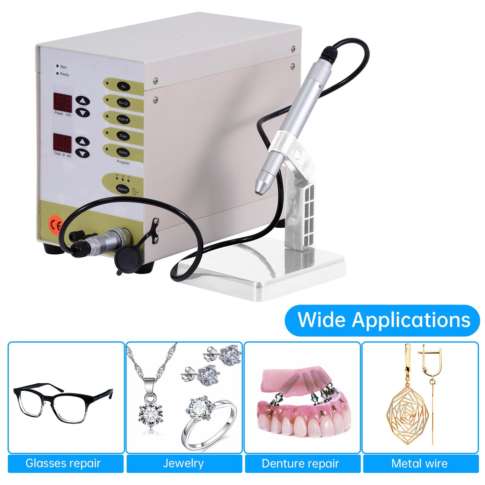 110V Permanent Jewelry Welder Kit, Jewelry Welding Machine With Welding Torch—
