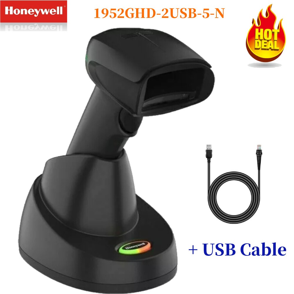 Honeywell 1952GHD-2USB-5-N Xenon XP Wireless Handheld USB 1D 2D Barcode Scanner