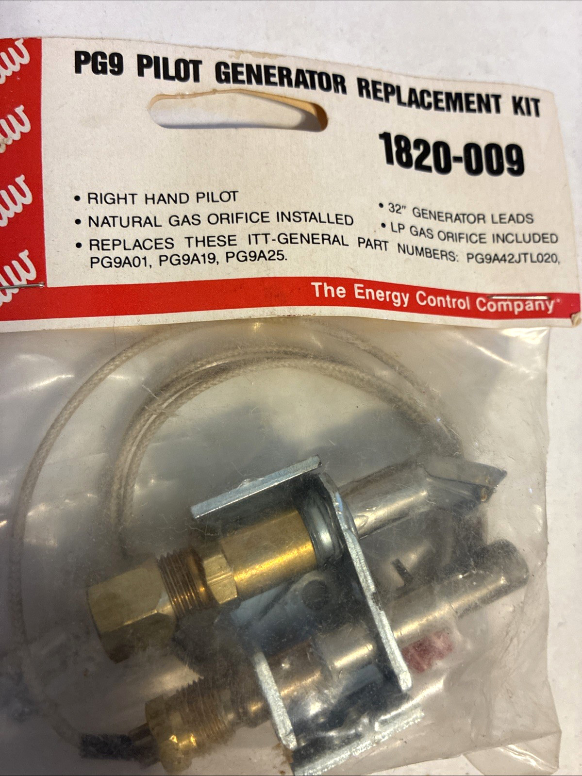 Robertshaw PG9 Pilot & Thermopile 90 Degree Right Hand Flame 1820-009