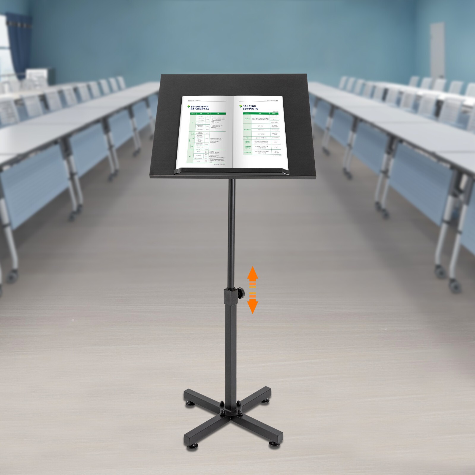 Classic Portable Lectern Podium Stand Height Adjustable Pulpitos Para Iglesias