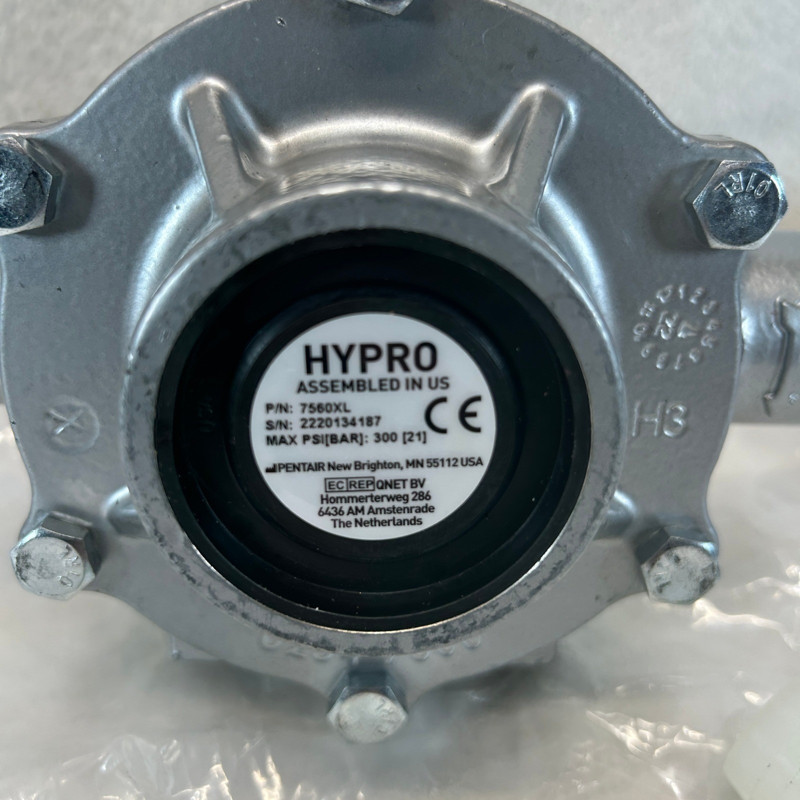 Hypro 7560XL Silver Series XL 8-Roller Pump 300 PSI 22.5 GPM 3/4 NPT Pentair NEW