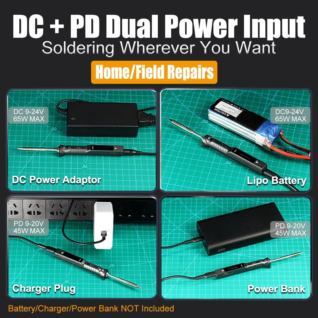 Original TS101 Soldering Iron Station Kit Upgraded from TS100 DC 65W PD 45W Powe