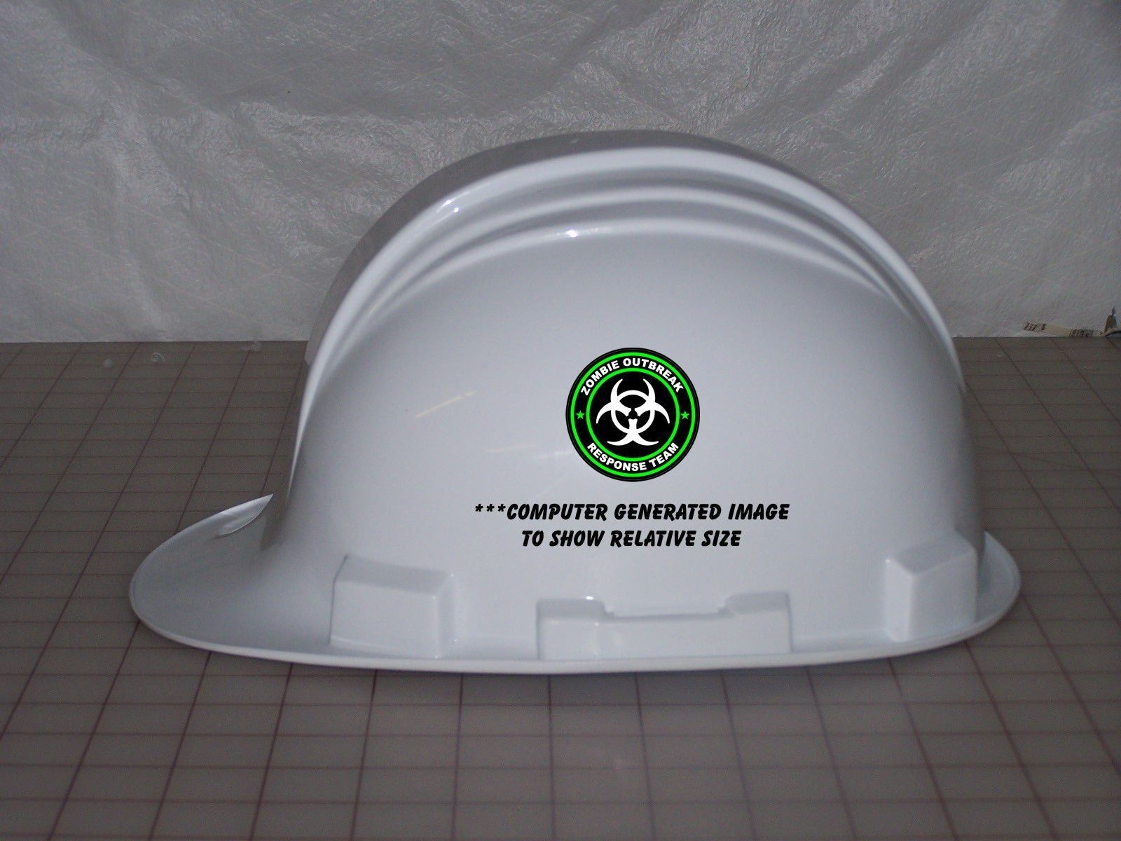 3 – Zombie Outbreak Response Team Tool Box Hard Hat Helmet Sticker Green H125