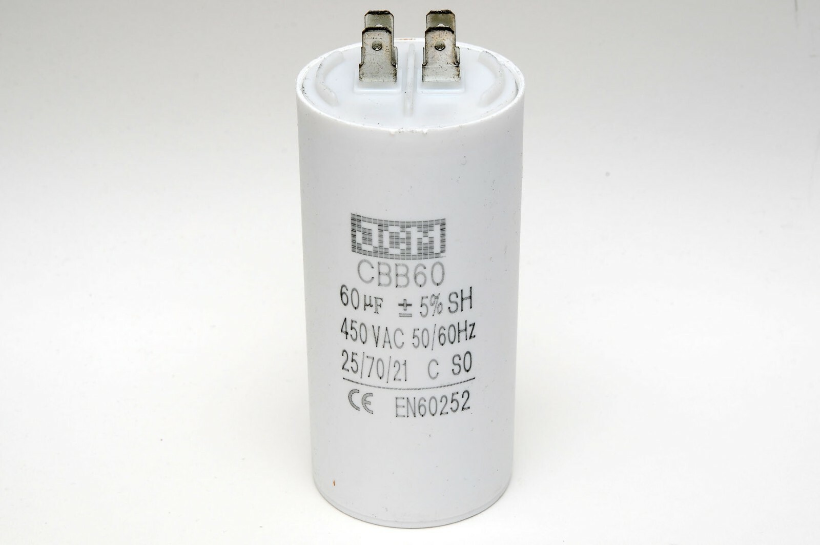 60UF 450VAC Motor Run Capacitor 450V AC CBB60 60 UF Round White 50/60HZ Cap