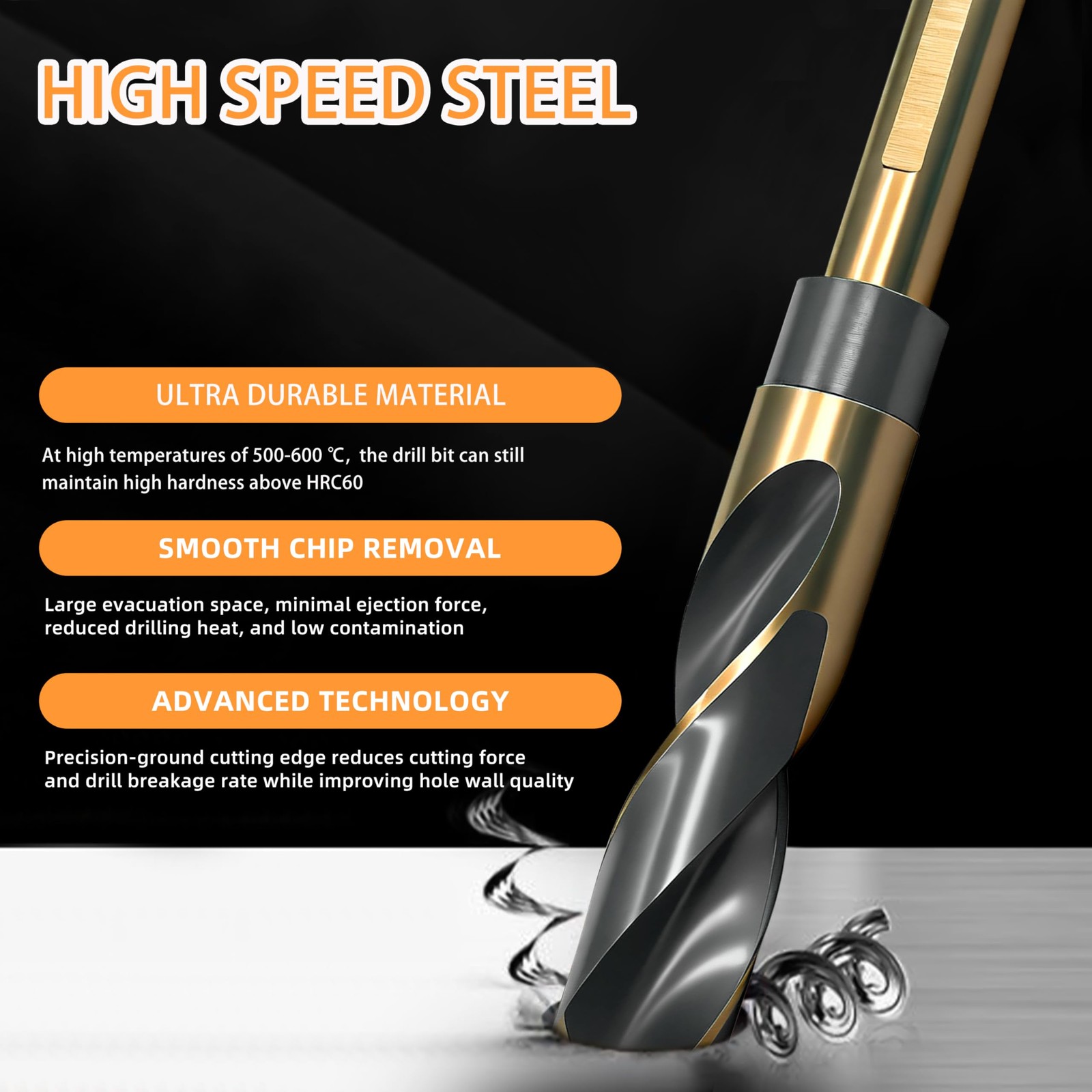 1 Inch Drill Bit,Reduced Shank Bits for Metal Wood and 1
