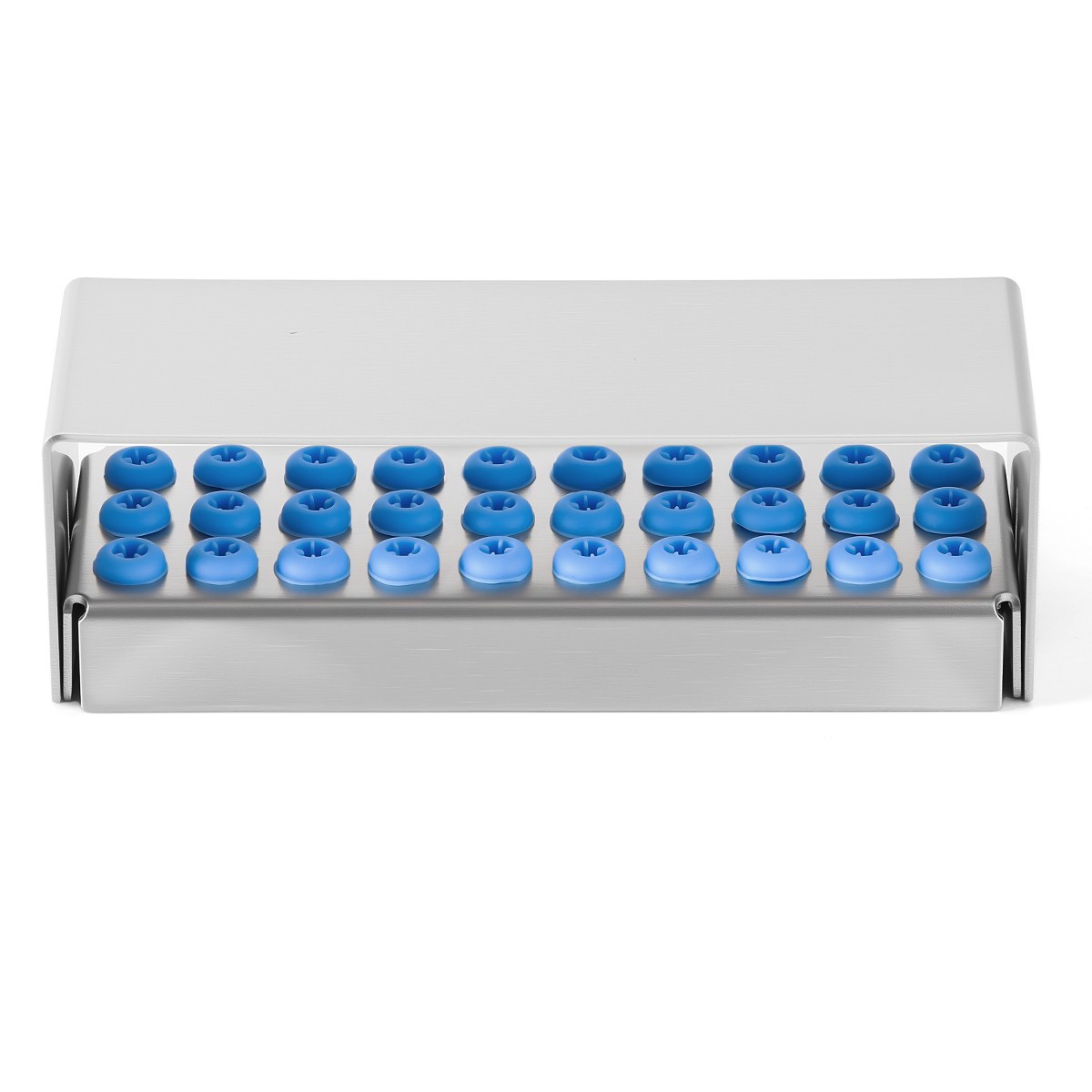 30Holes Dental Autoclave Bur Holder Block Disinfection Sterilizer for FG/CA Burs