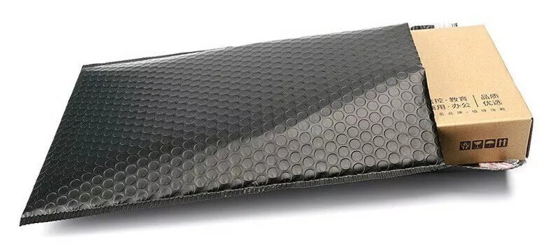 BUBBLE-LINED POLY MAILERS | Hi-Qual | 9.5″ x 14.5″ (#04) | QTY: 5/10/20 | BLACK