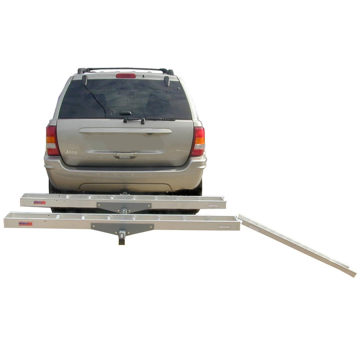 Double Motorcycle Dirt Bike Carrier 600lb Capacity Aluminum 75″ Track Length Ea