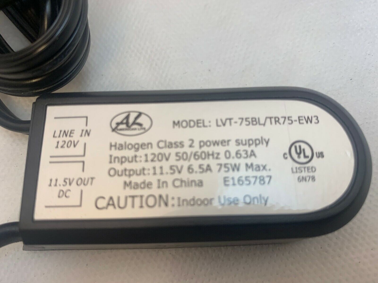 12 VOLT TRANSFORMER halogen or led Lamp – Input 120V – Output 12Volts 6.5 Amp