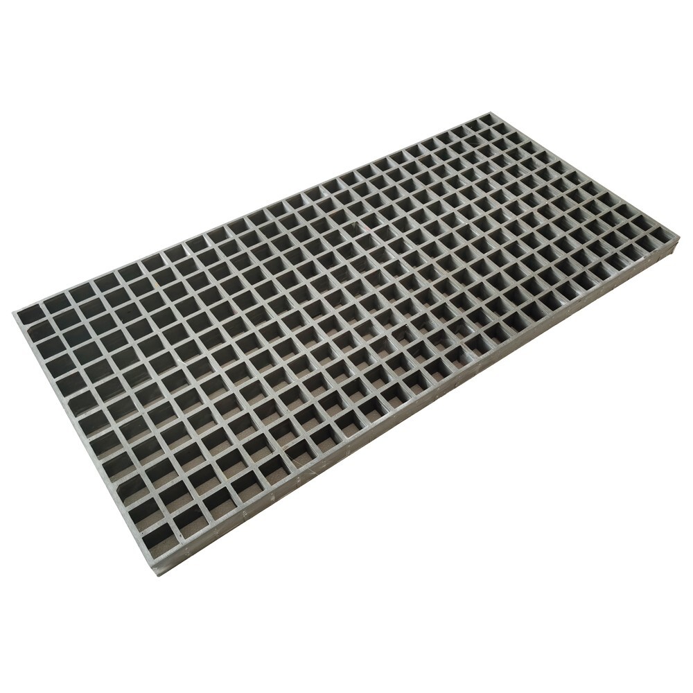 39.4″*19″(100cm*48.5cm) Gray Fiberglass FRP Grating Fiberglass Grille 1.5″ Thick
