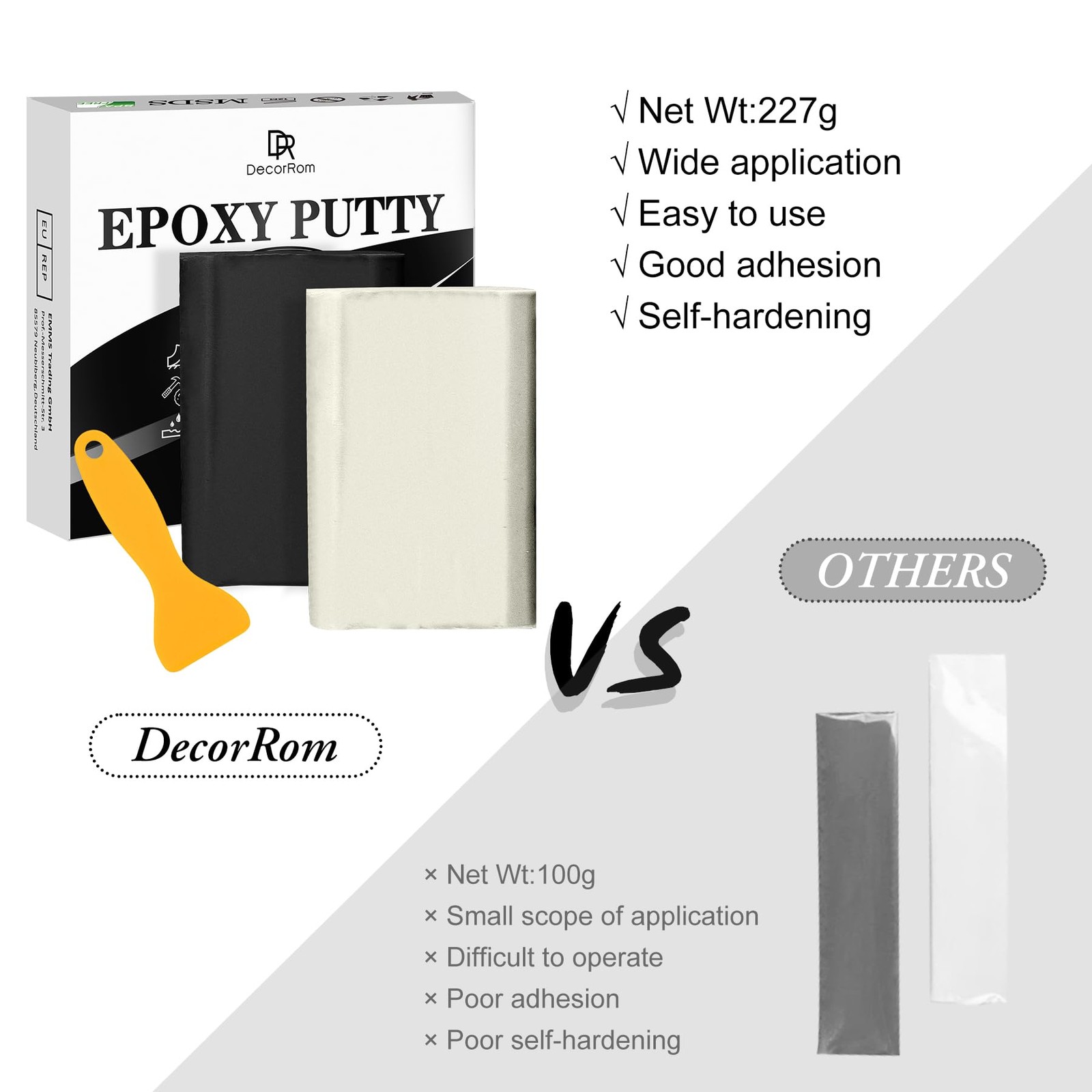 Epoxy Putty – 8oz / 227g Pool Putty, 2 in 1 Underwater 8 fluid ounces, Black