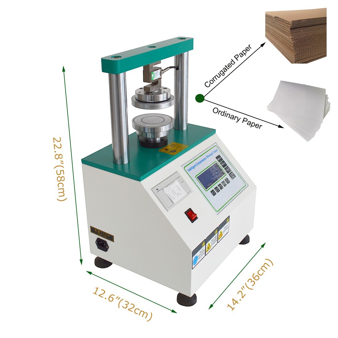 110V 200W Paper Breaking Strength Compression Tester Electronic Compression Test