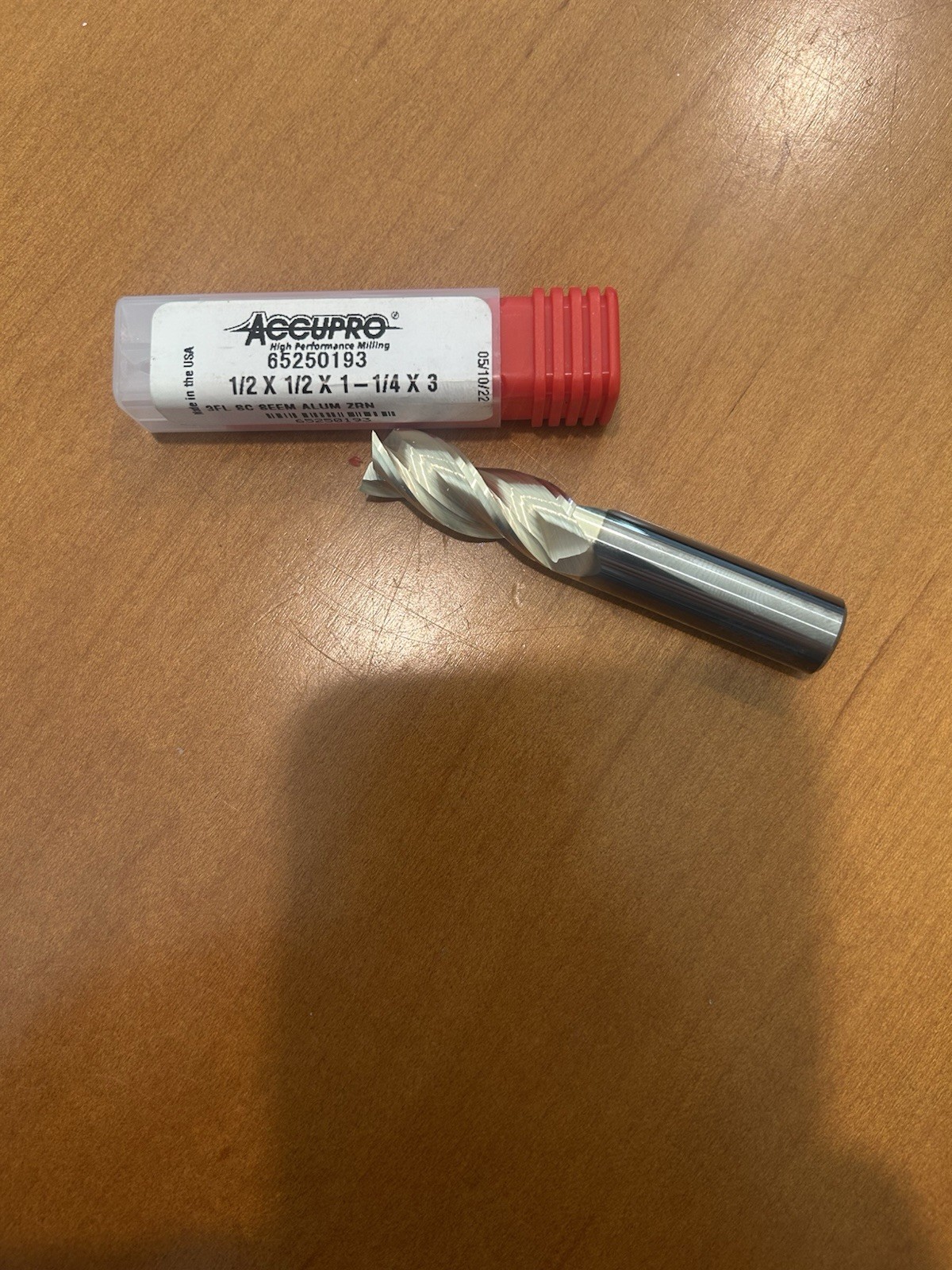 Accupro 65250193 3 FL 1/2X1/2X1-1/4X3 Aluminum End Mill