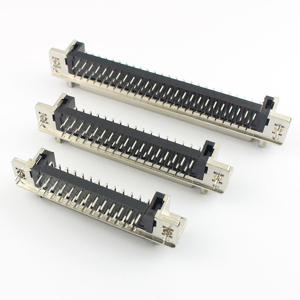 1Pcs SCSI Connector DB Female 50 68 100 Pin Right Angle Adapter Hole Welding