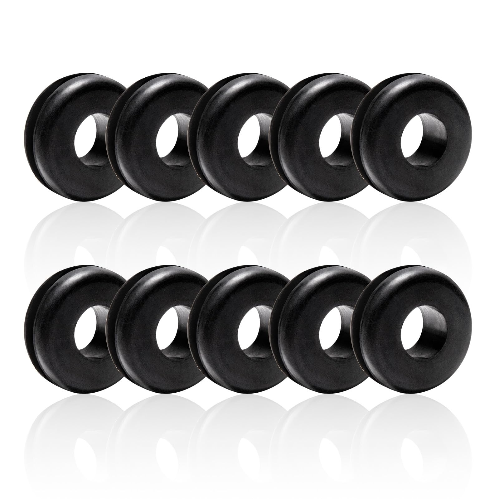 10 Pack Rubber Grommet of Pressure Washer Nozzle Tips 7/8 inches, Black