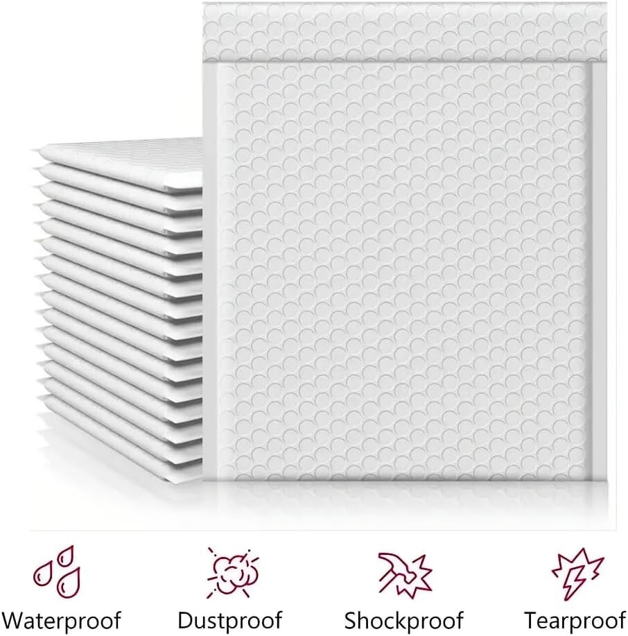 250 PC #0 6×10 Poly Bubble Envelopes Grey Padded Shipping Self Seal Mailers
