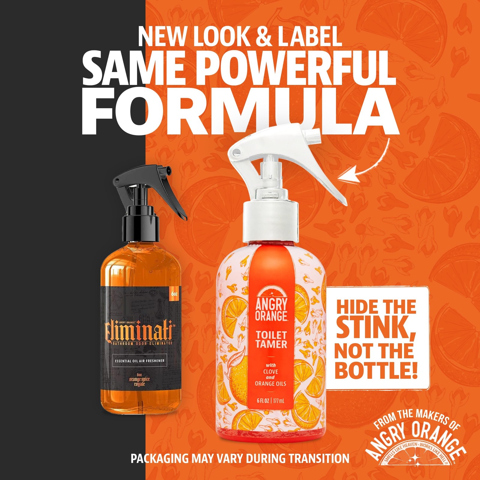 ANGRY ORANGE Toilet Tamer Bathroom Spray – Citrus Orange Spice – 6 oz