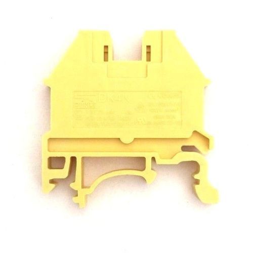 DIN Rail Terminal Blocks 100 Quantity DK4N-YW Yellow Dinkle 10AWG Gauge 30A 600V