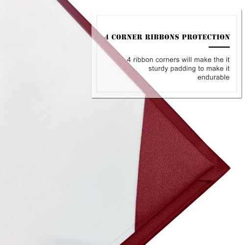 Diploma Cover 8.5×11 Leatherette Padded Certificate Holder Maroon Faux Leather