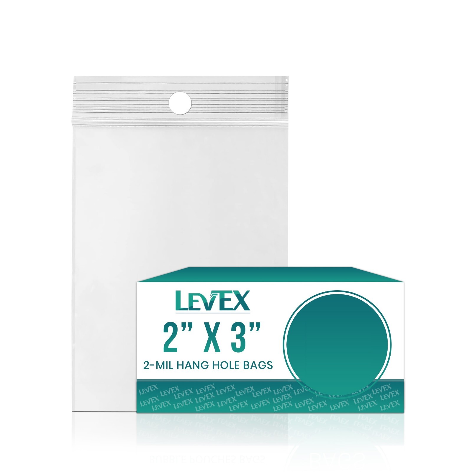 HANG HOLE HEAVY DUTY 2 Mil Clear Zip Seal Bags Reclosable Top Lock Plastic