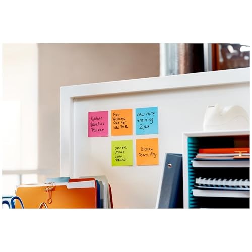Post it Super Sticky Notes Value Pack 6 Pads 3×3 2x Stickiness Energy Boost C…