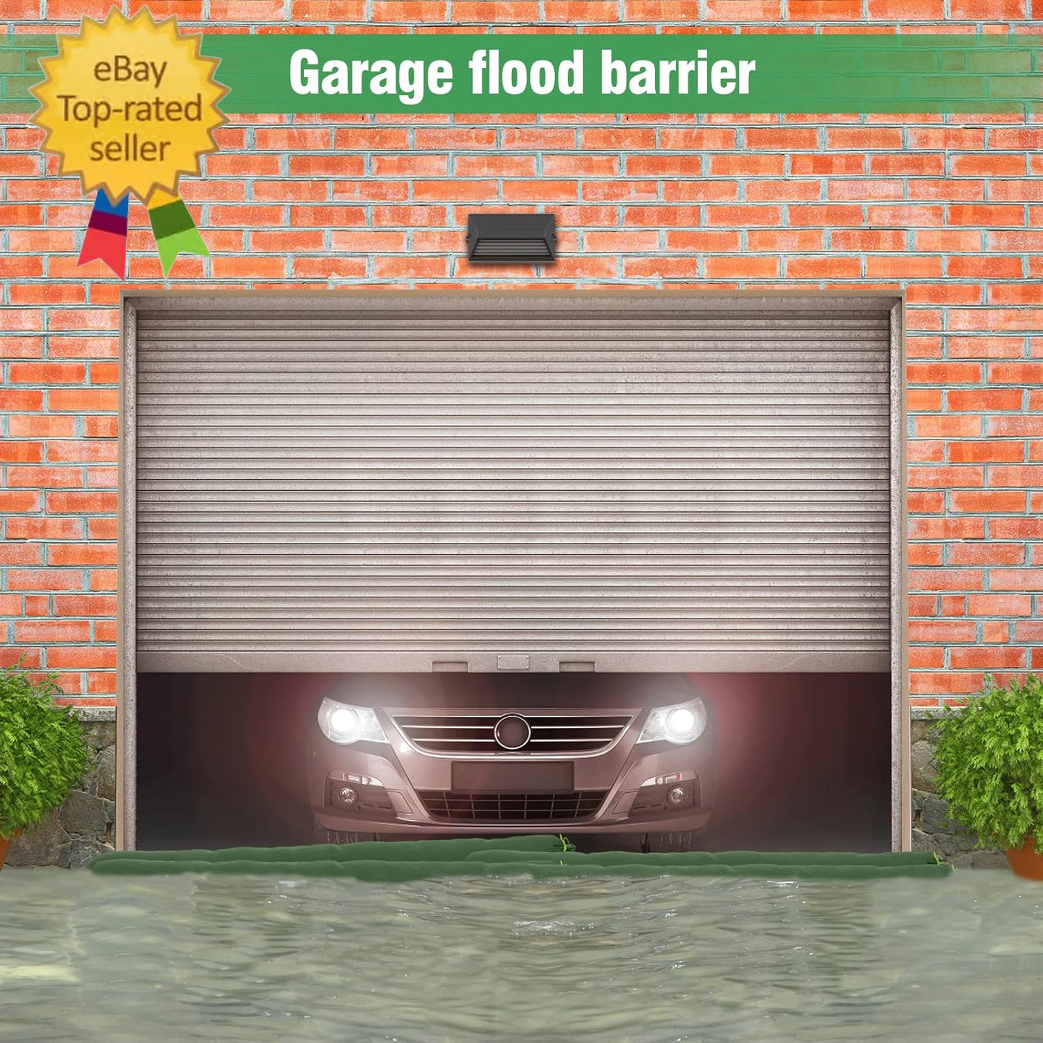 4 Pcs 6′ × 6″ Long Sand Bags for Flooding – Thickened Canvas Flood Protection