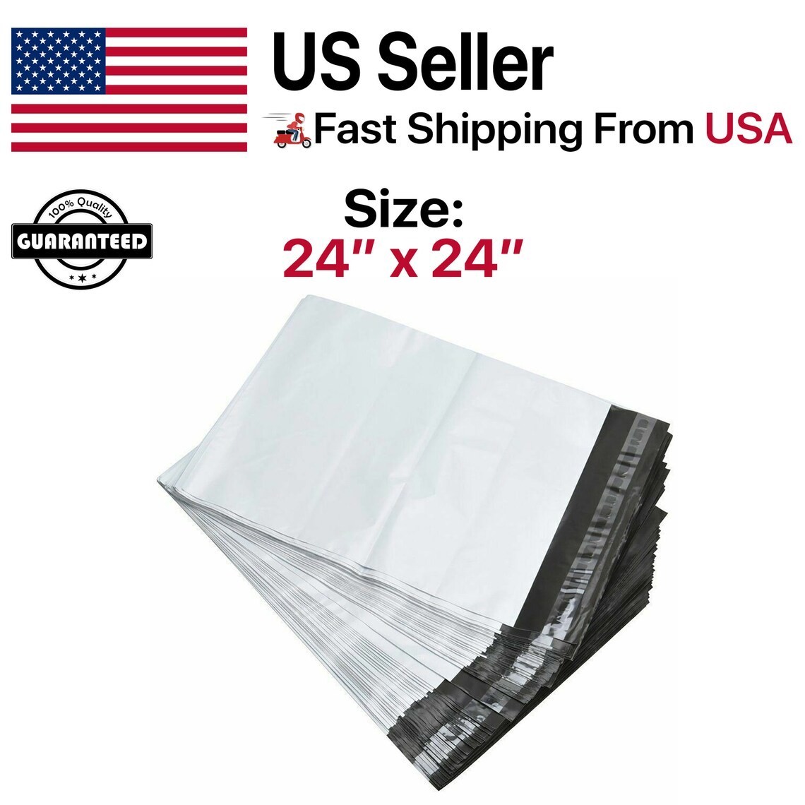 Ultra Heavy Duty 5MIL Poly Mailers Shipping Mailing Poly Bags 19in X 24in