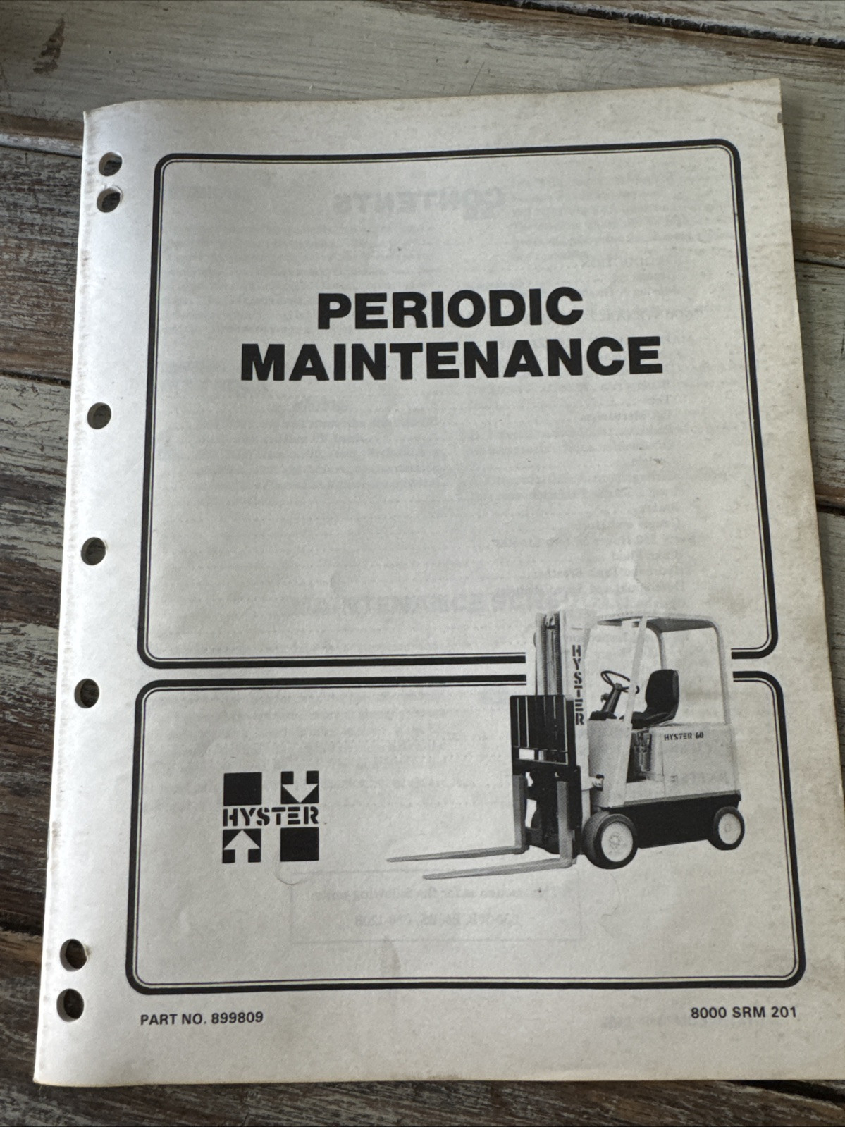 HYSTER FORKLIFT Periodic Maintenance Book MANUAL E-30/40/50/60/70/80/100/120-B