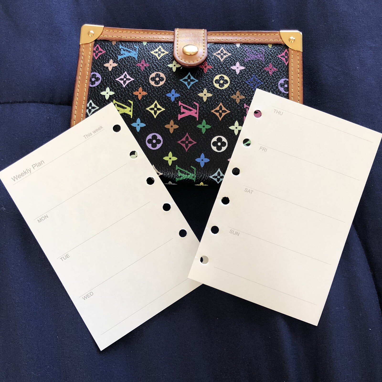 Agenda-PM-Inserts-Blank-Monthly-Weekly-Refills Fits For PM Size Agenda #00014