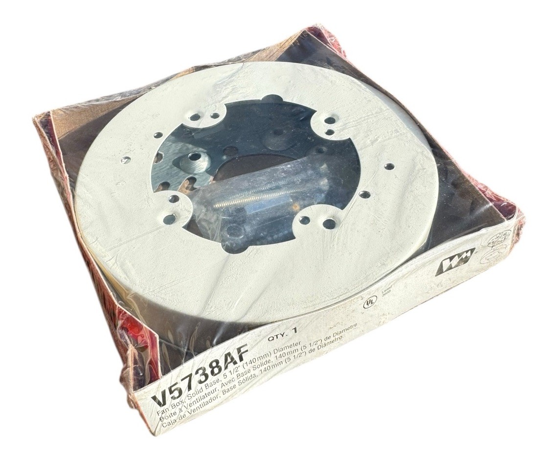 Wiremold V5737A Ivory Round Extension Box, Open Base, 5-1/2″ (140mm) Diameter