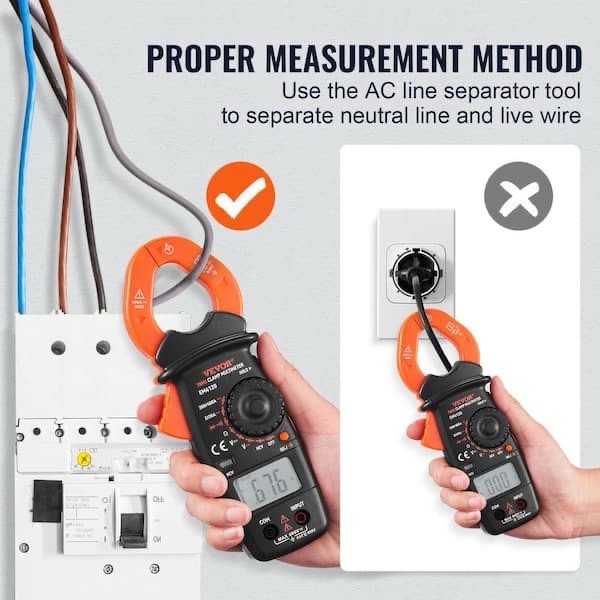 400 Amp Digital Clamp Meter AC DC Multimeter True RMS Auto Ranging NCV