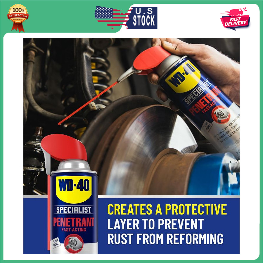 WD-40 Specialist Penetrant with SMART STRAW SPRAYS 2 WAYS, 11 OZ [6-Pack]