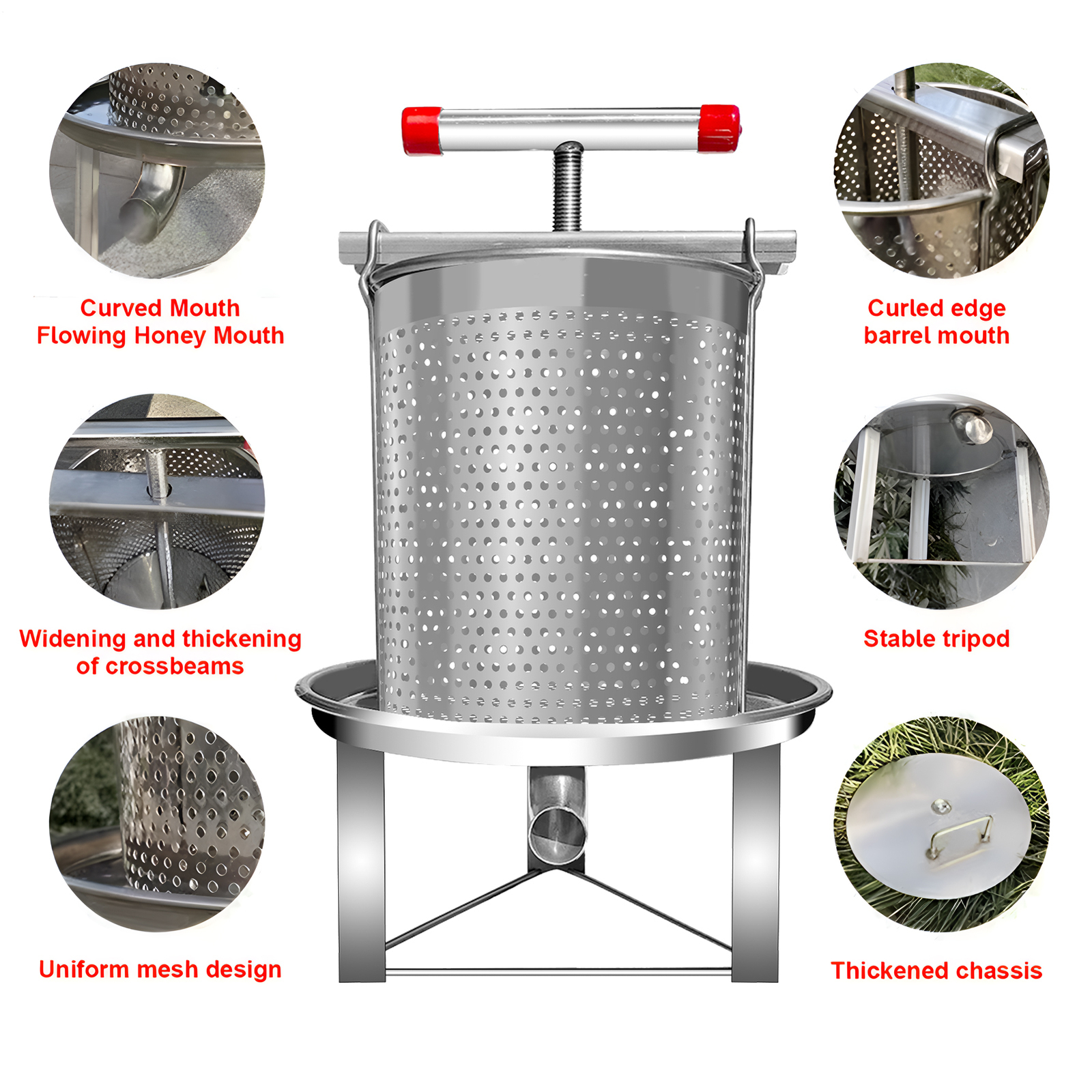 Honey Press Extractor Beekeeping Manual Stainless Steel Honey Press Machine Tool
