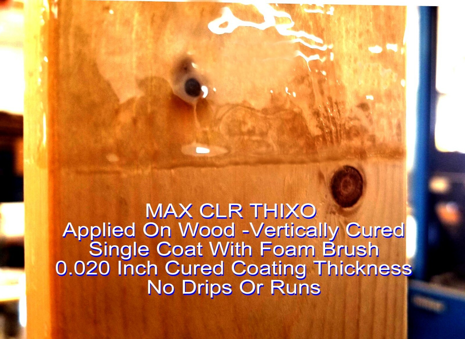 Epoxy Clear Food Safe Coating FDA Compliant 4 Vertical Application Less Sagging