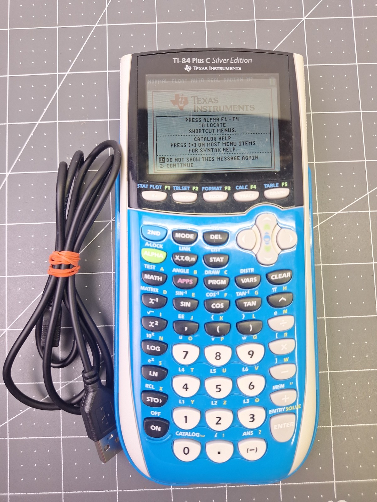 Texas Instruments TI-84 Plus C Silver Edition Graphing Calculator With Cord