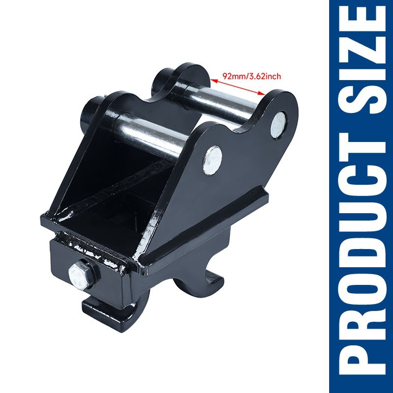 Quick-connect mechanical couplings for mini excavators, tool-free installation.