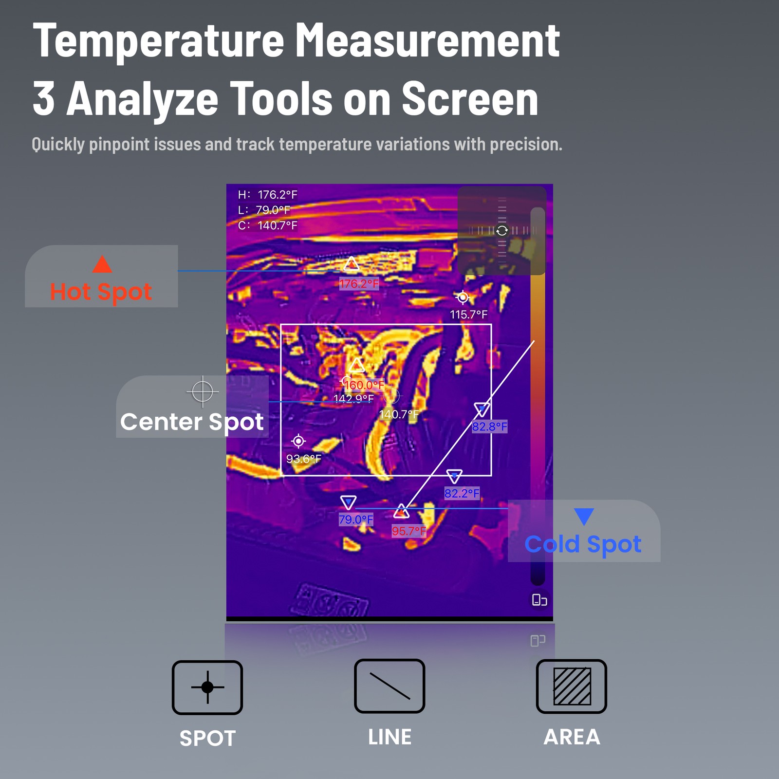 256×192 IR Resolution Wireless Thermal Camera for Android & iOS WiFi Handheld