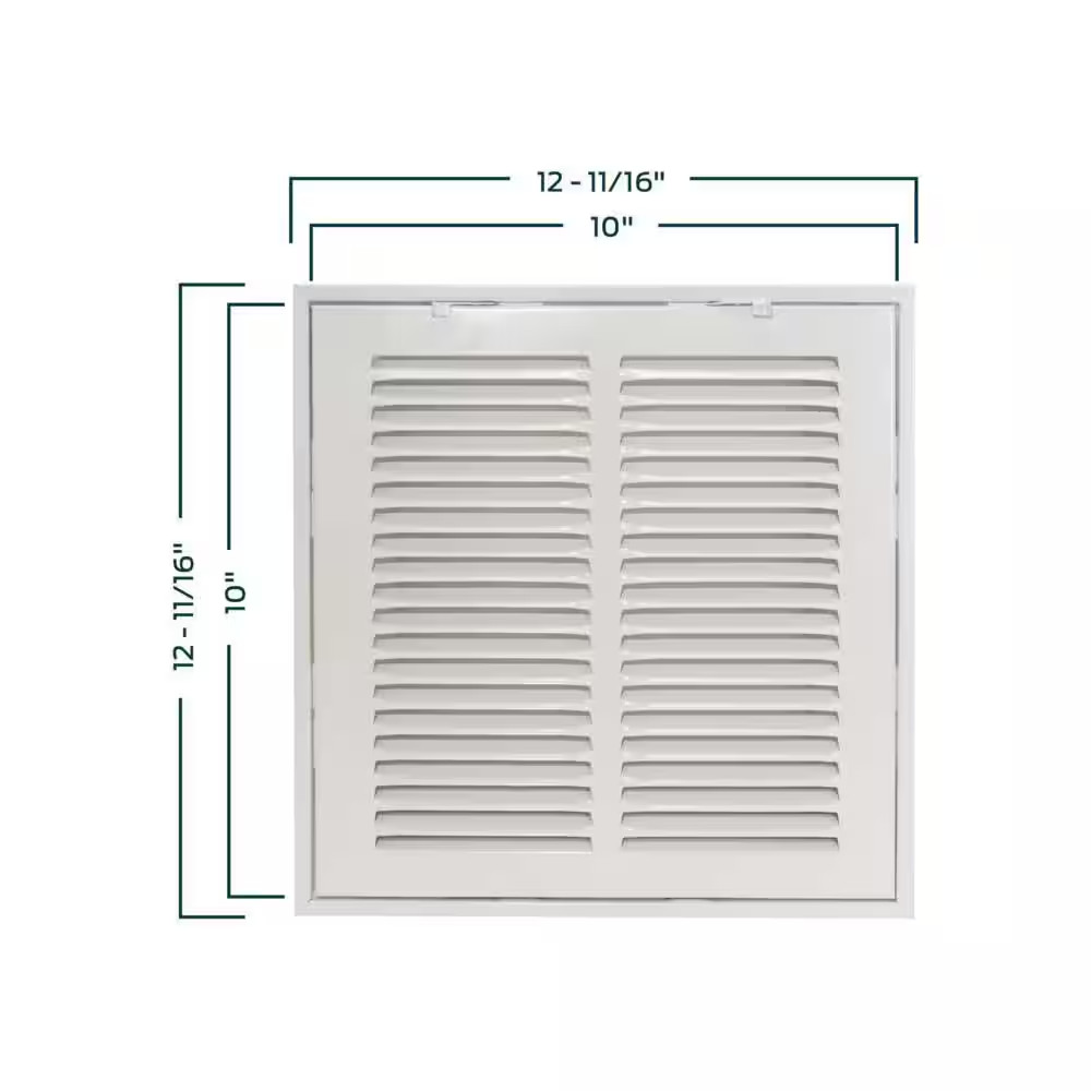 10 In. X 10 In. Steel Return Filter Grille Free Ship NEW
