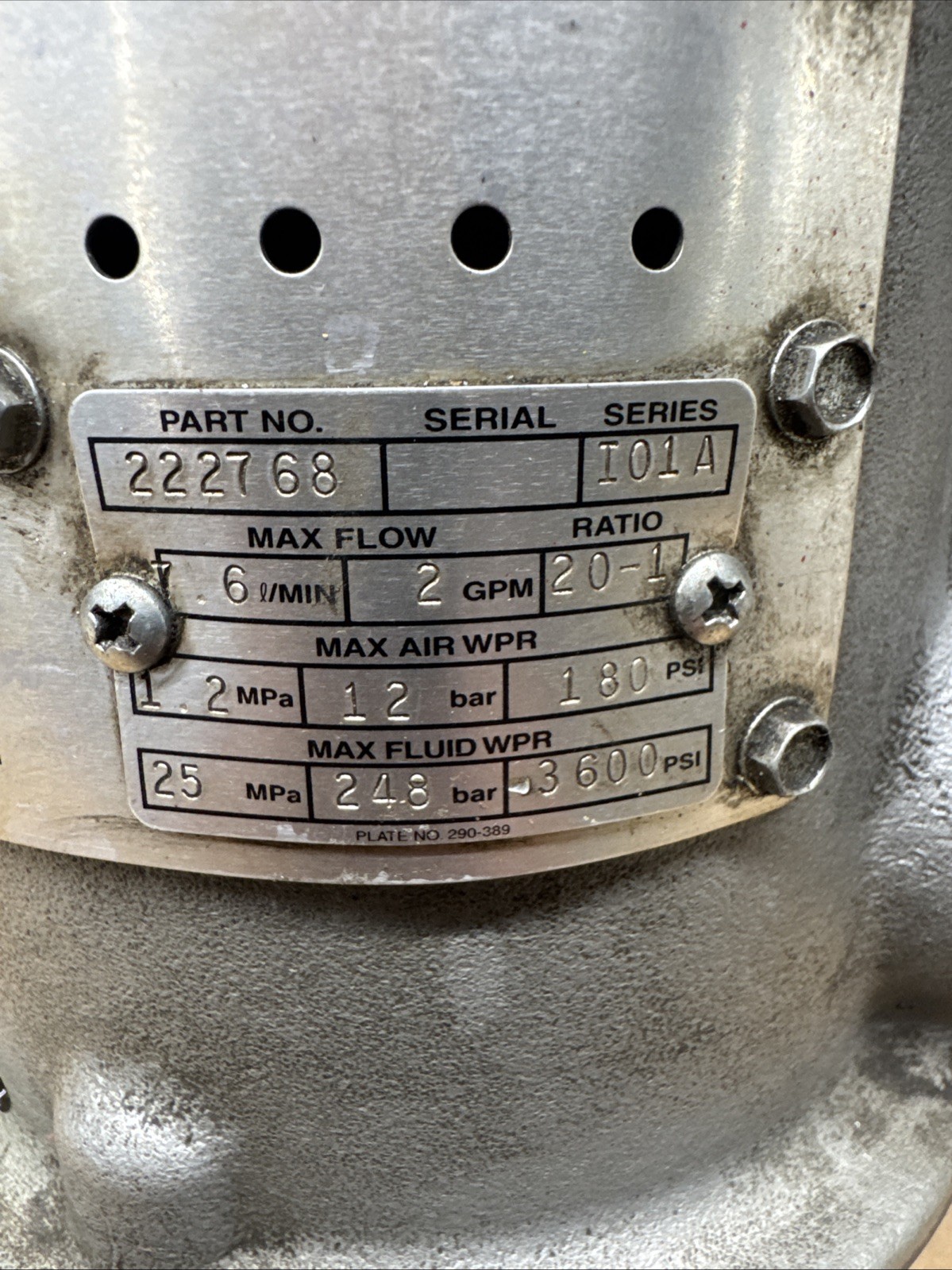 Graco President Air Powered Pump Model 222-772 -Series-H01F