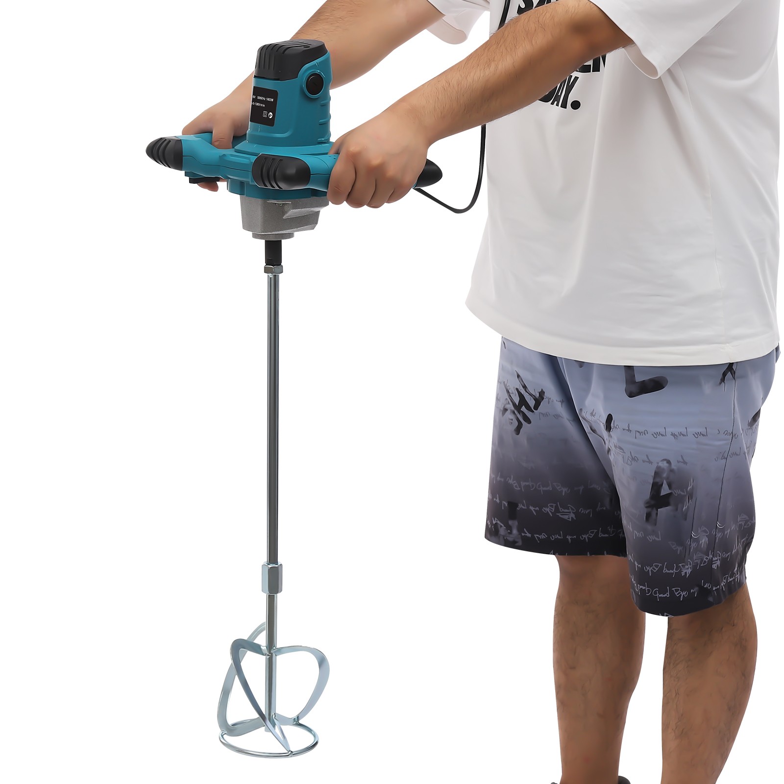 Cement?Mixer,?Electric?Concrete?Mixer,?Handheld?Concrete?Mixer 1400W 900r/min