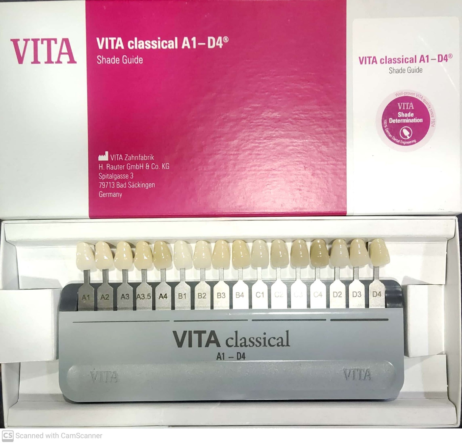 THE ORIGINAL VITA CLASSICAL TOOTH SHADEGUIDE 16 Authentic Dental Colours A1-D4
