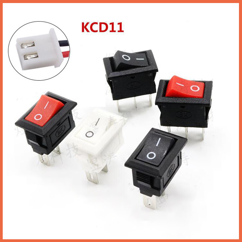 On/Off Small Rectangular Rocker Switch 2 Pin 2 Position KCD11 XH2.54mm / PH2.0mm